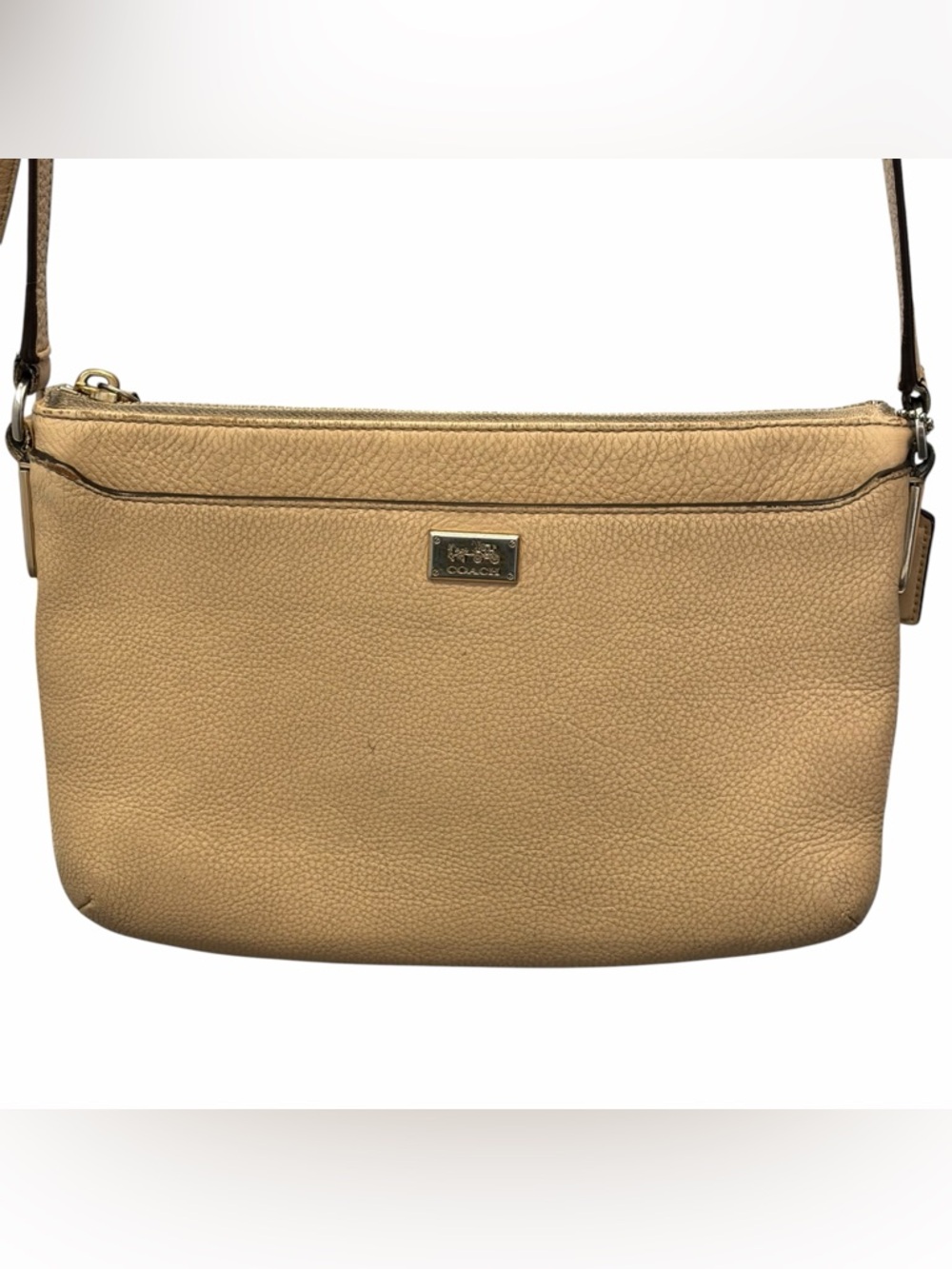 Coach Madison Leather East West Swingpack Crossbody Tan F49992